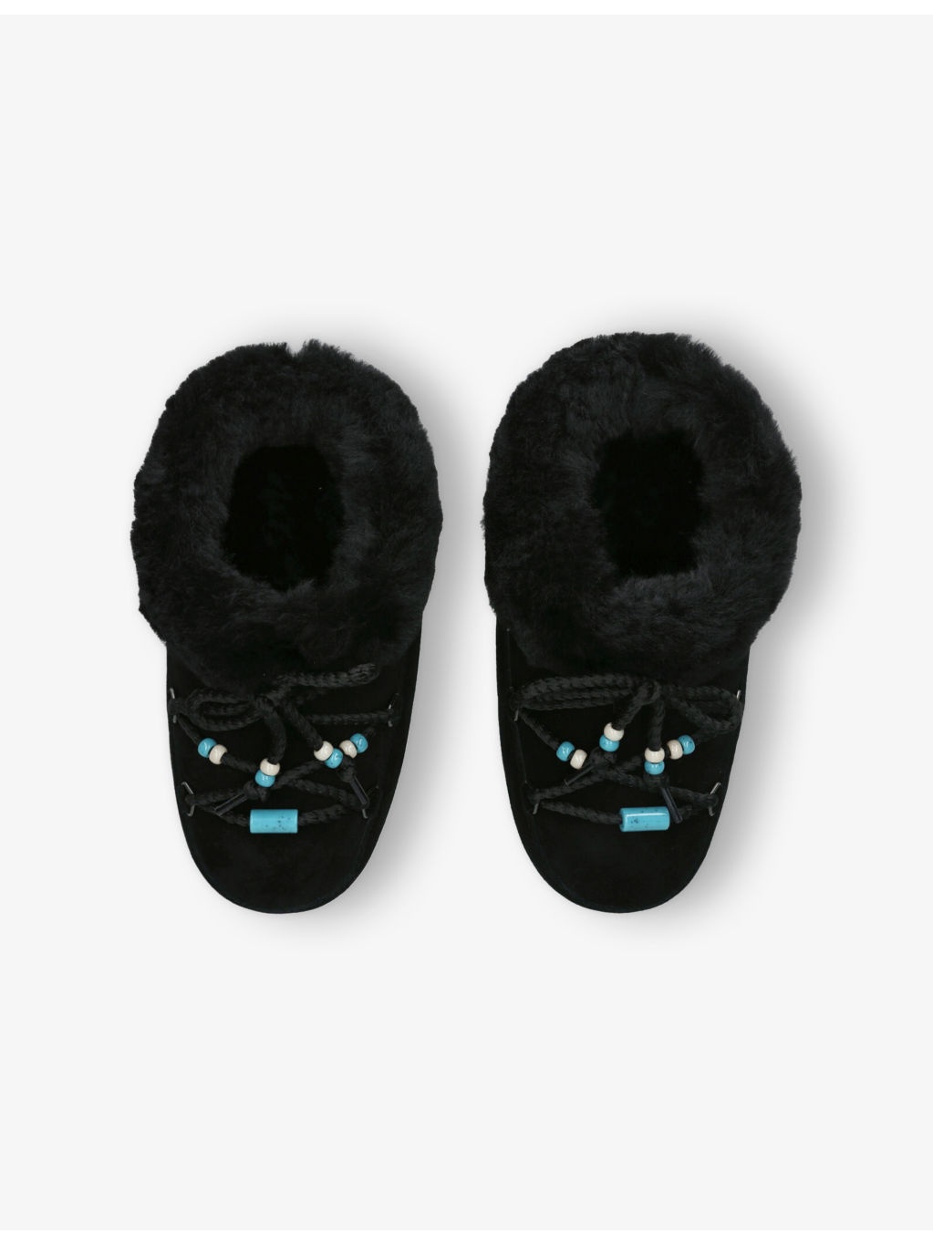 Bead-embellished suede mules - 2