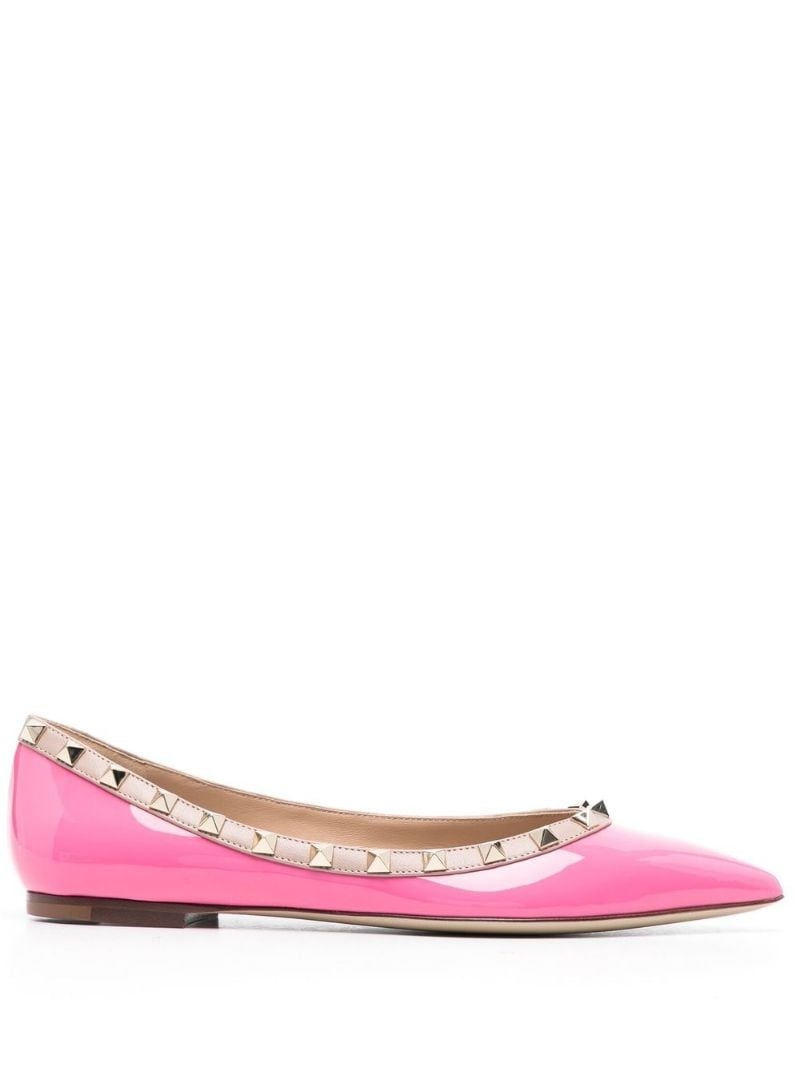 Rockstud slip-on ballerina shoes - 1