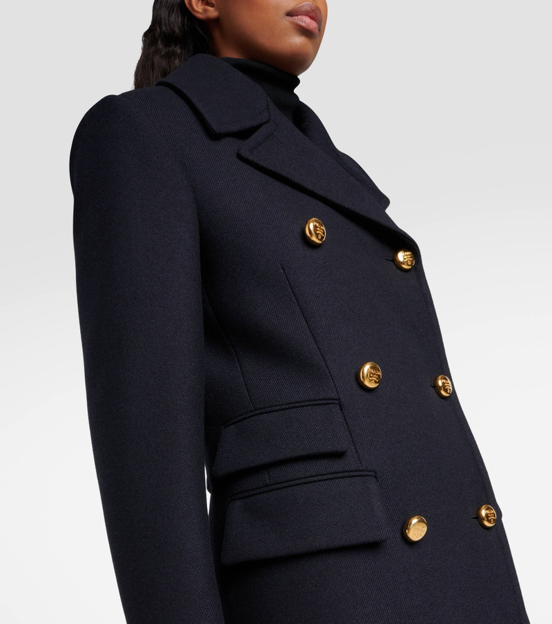 Double-breasted wool coat 4