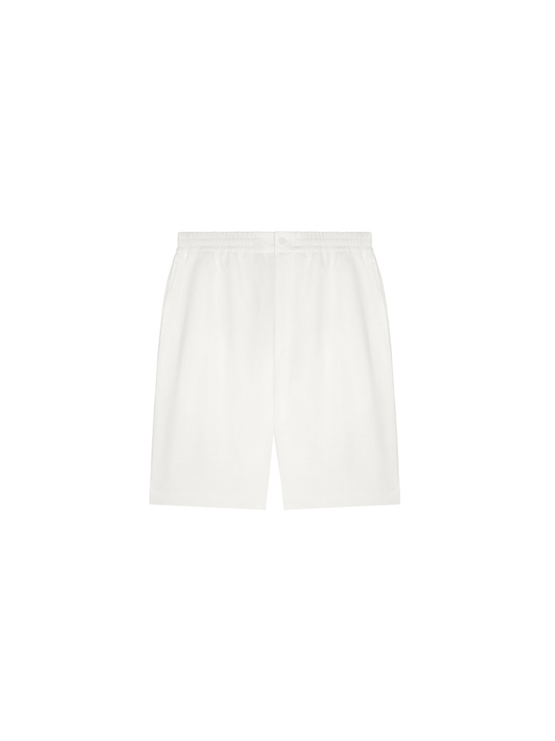 Mens DNA Aloe Linen Long Shorts - Off-White 1