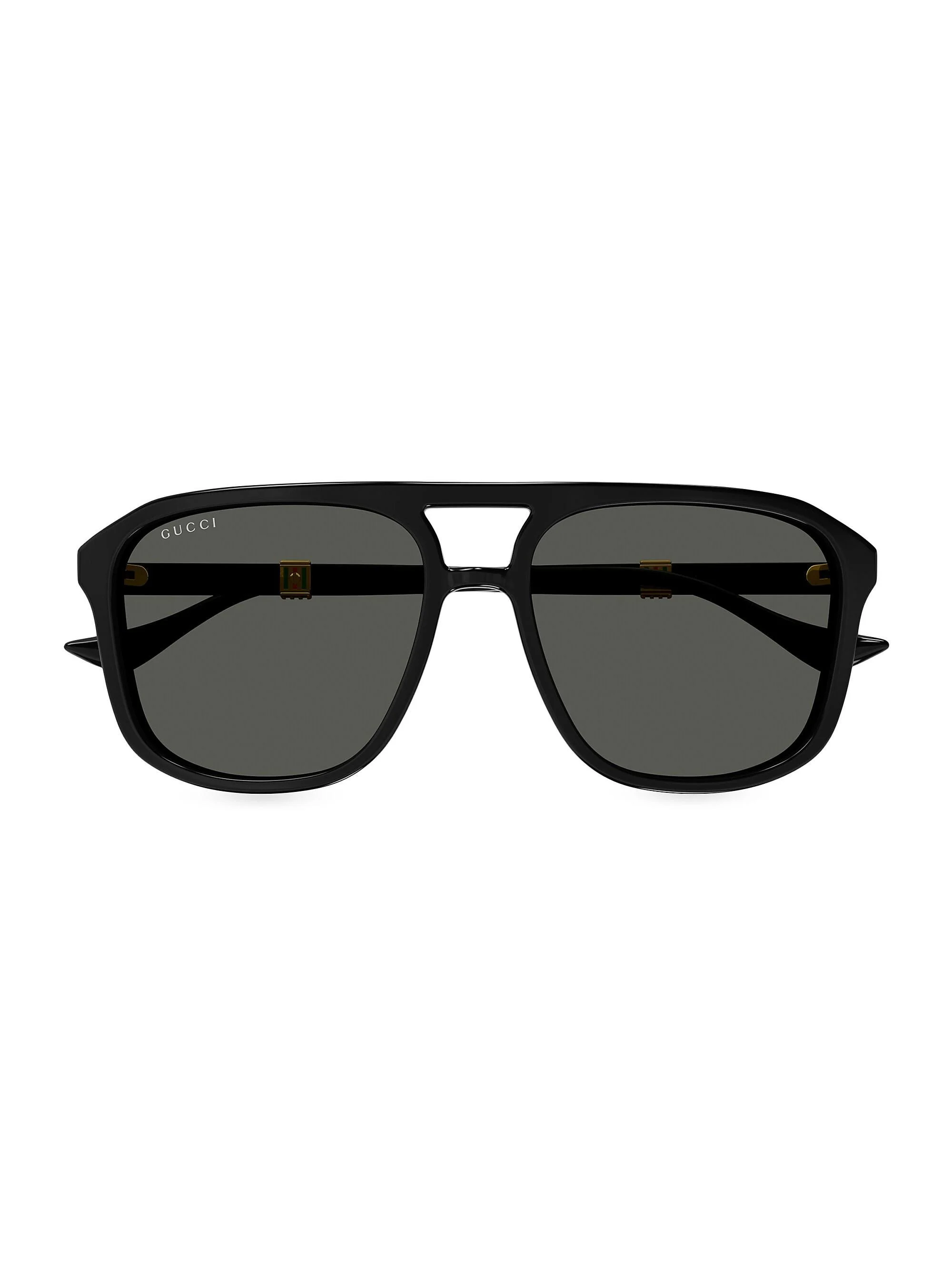 Men's Running Web GG1494S 57MM Navigator Sunglasses - Black Dark Grey - 1