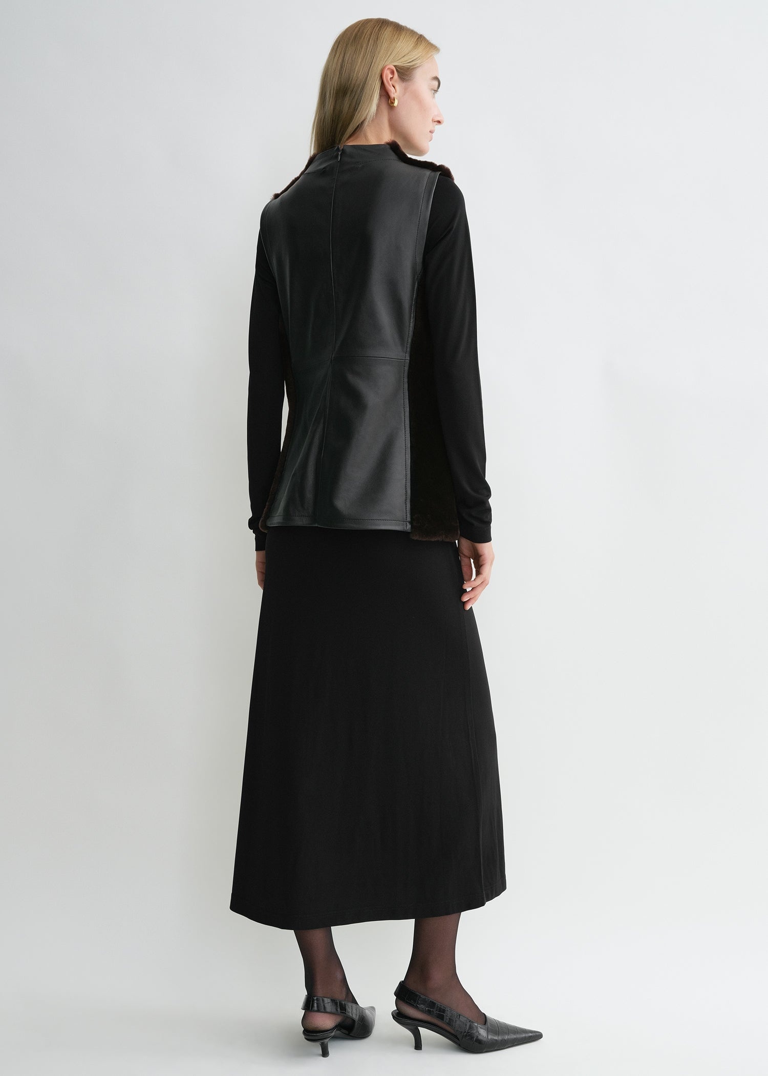 Shearling-front top espresso - 4