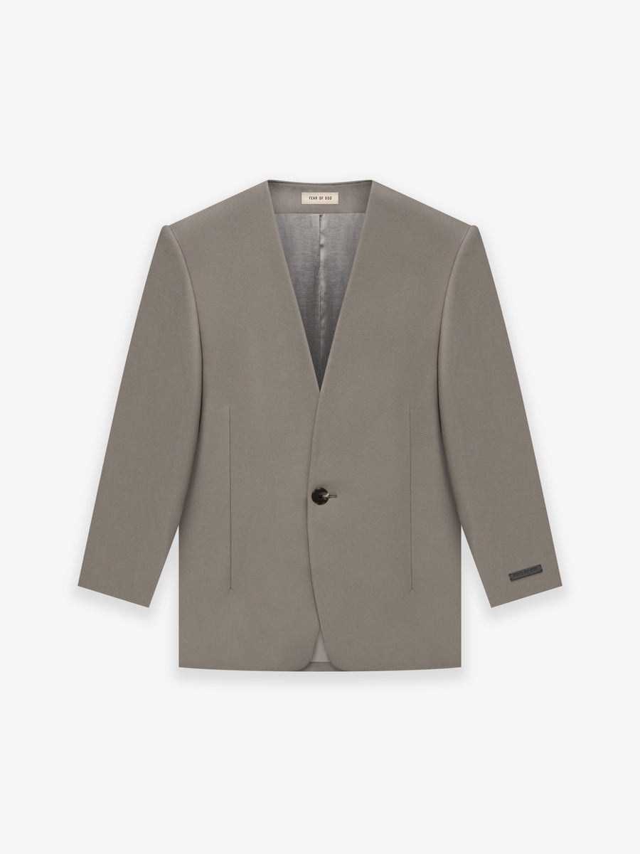 Wool Lapelless Jacket - 1