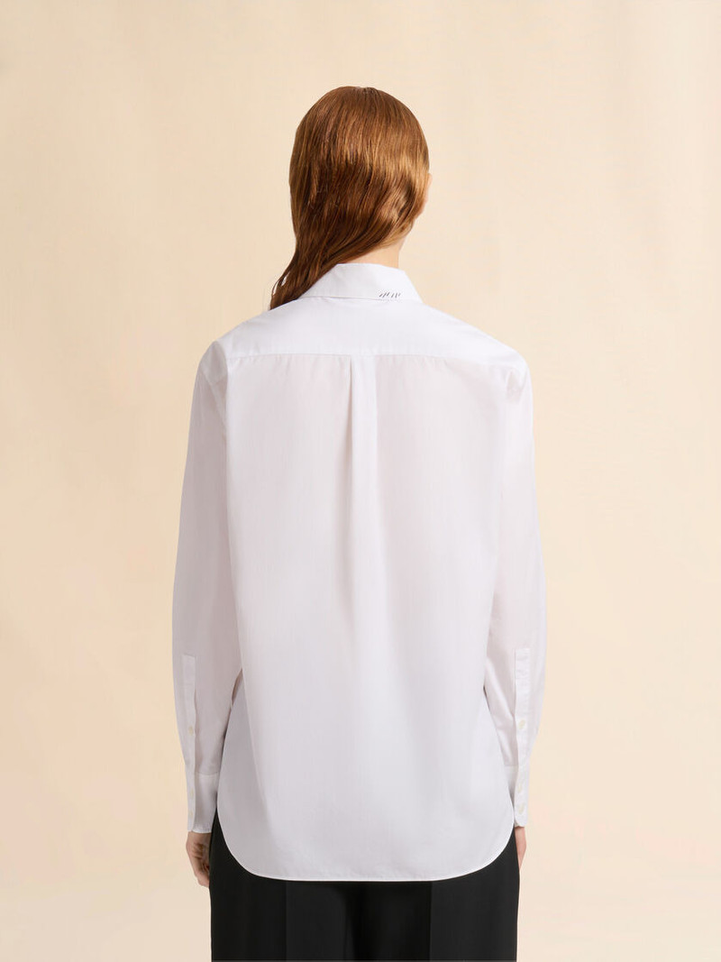 WHITE ORGANIC POPLIN SHIRT WITH MARNI MENDING 3