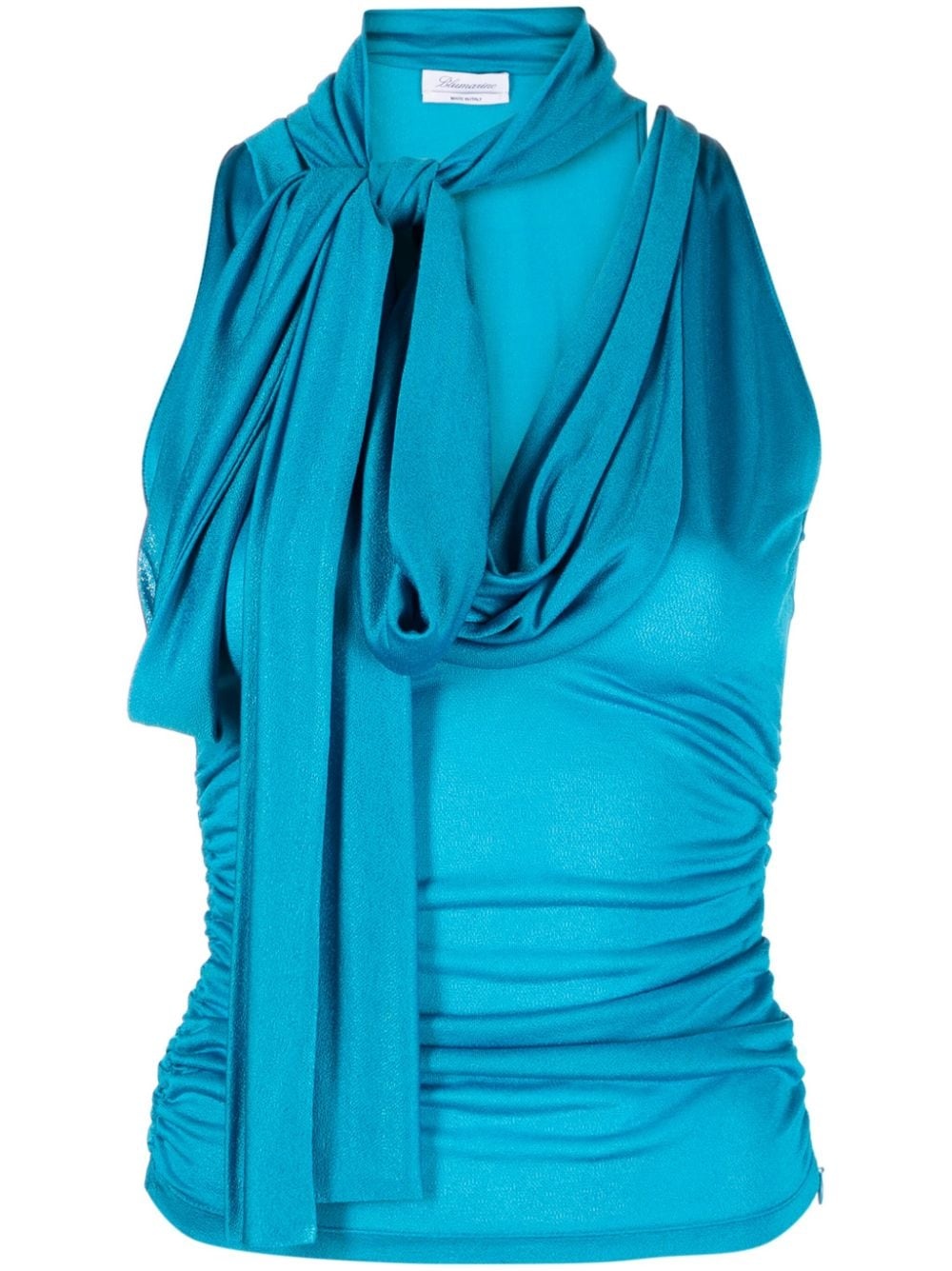 scarf-detail sleeveless tank top - 1