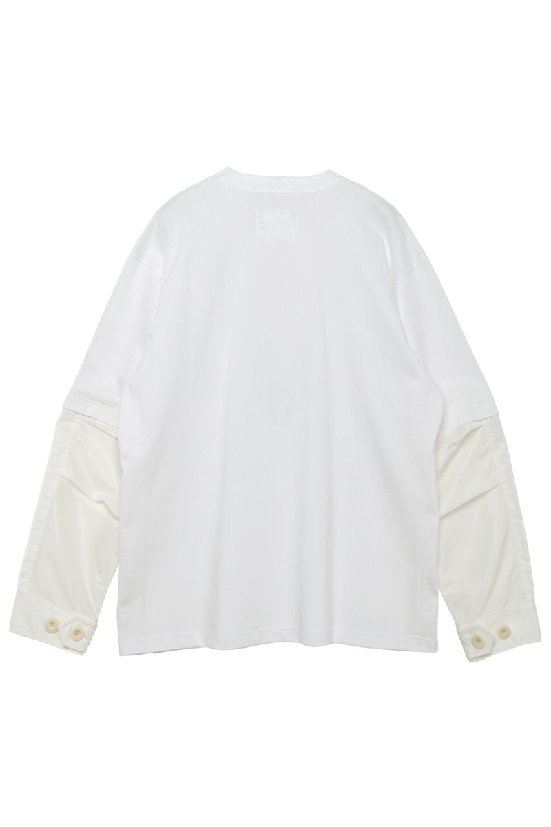 Nylon Twill x Cotton Jersey L/S T-Shirt 3