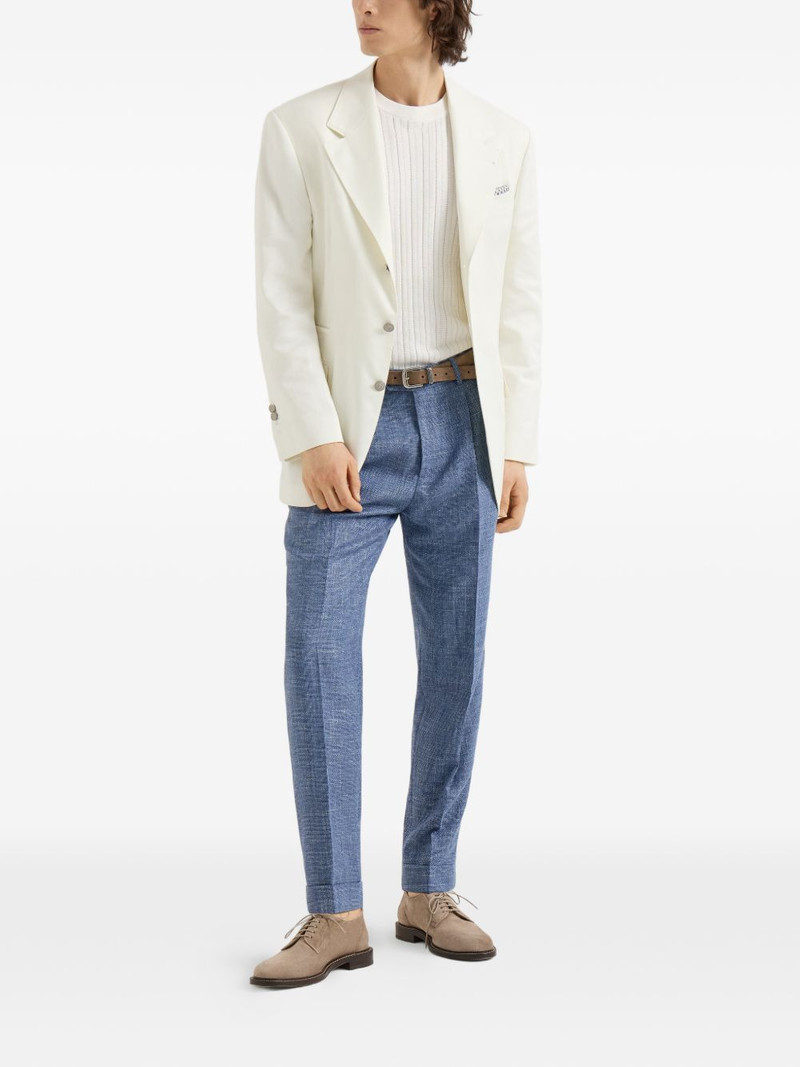 Brunello Cucinelli textured rib cotton sweater outlook