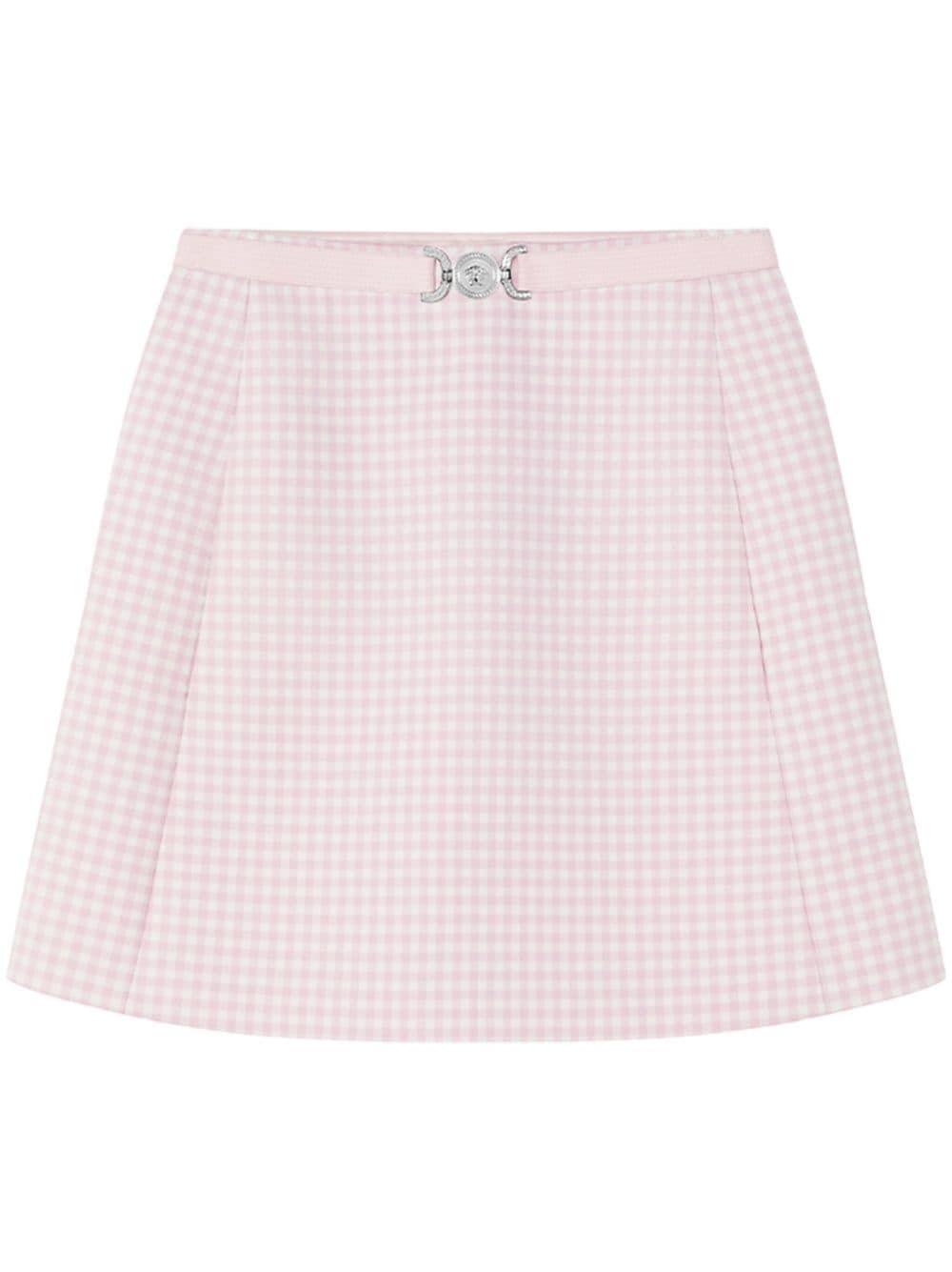 Medusa Biggie gingham-check miniskirt - 1