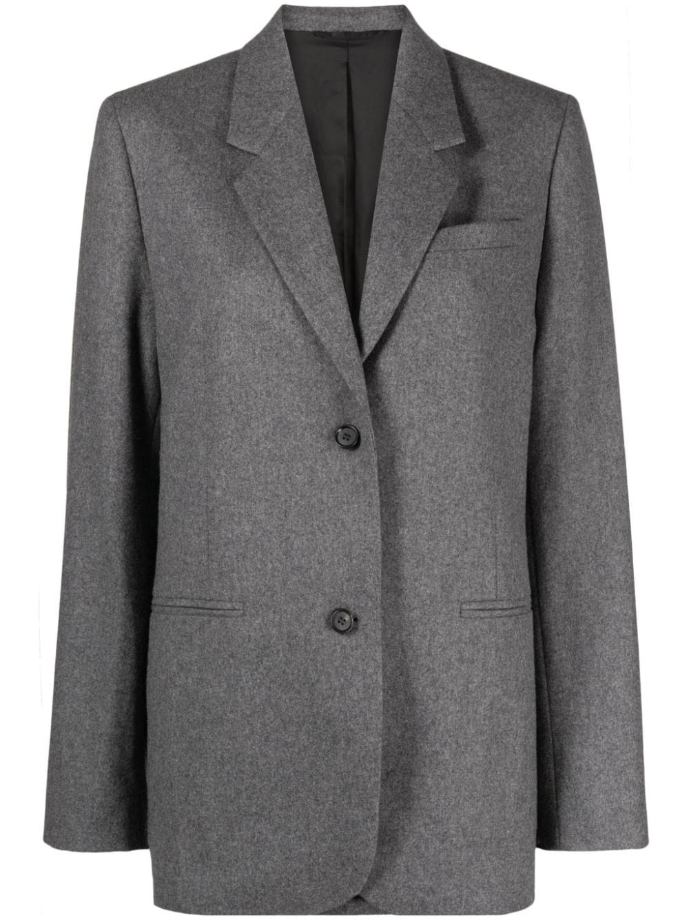 single-breasted flannel blazer - 1
