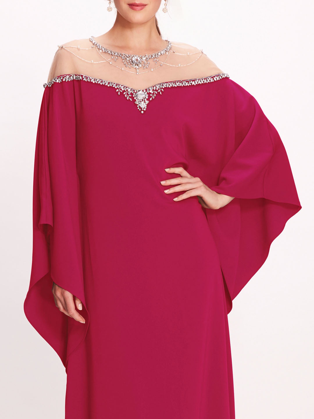 EMBROIDERED ILLUSION KAFTAN - 4