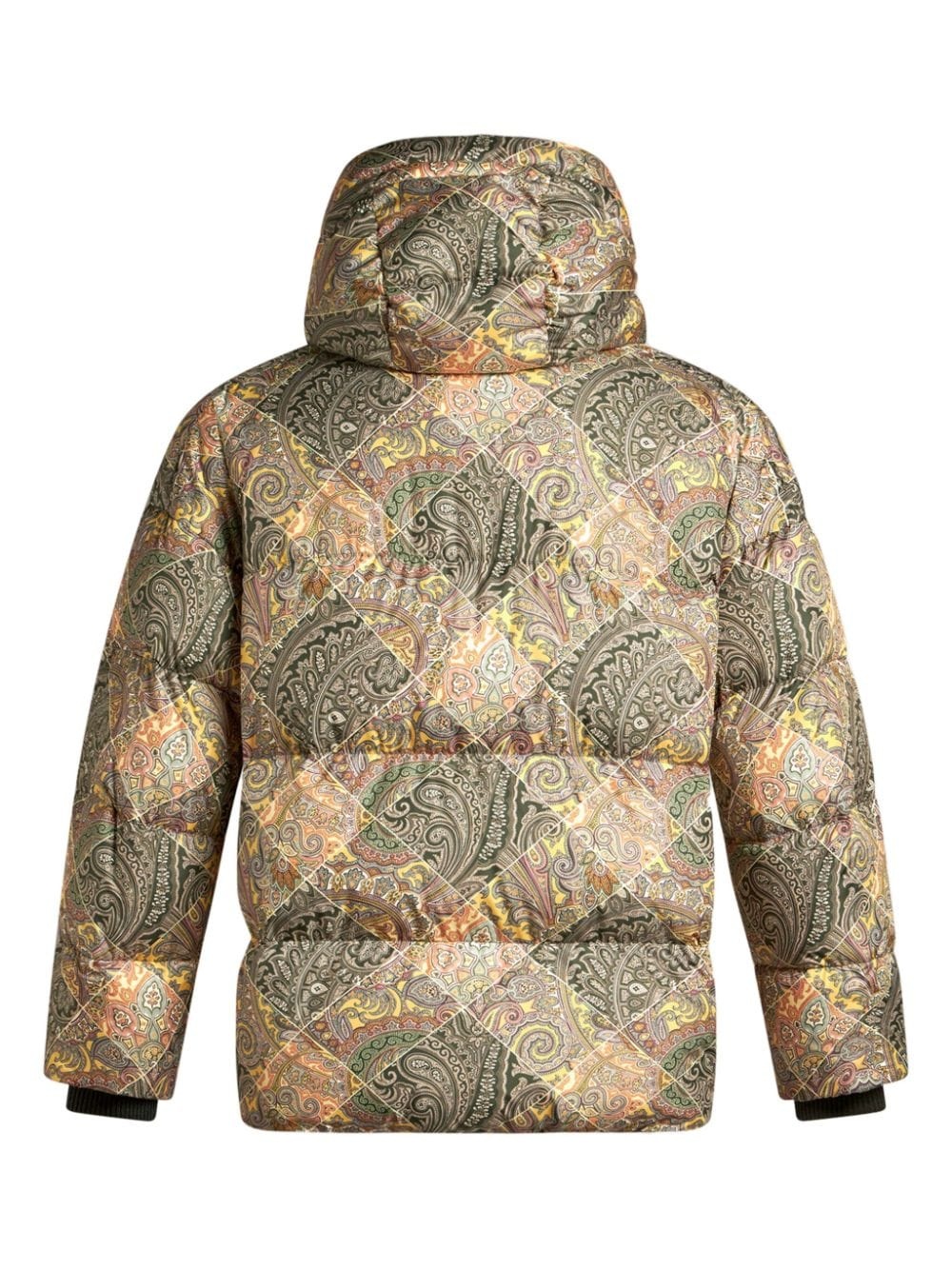 paisley-print hooded puffer jacket - 6