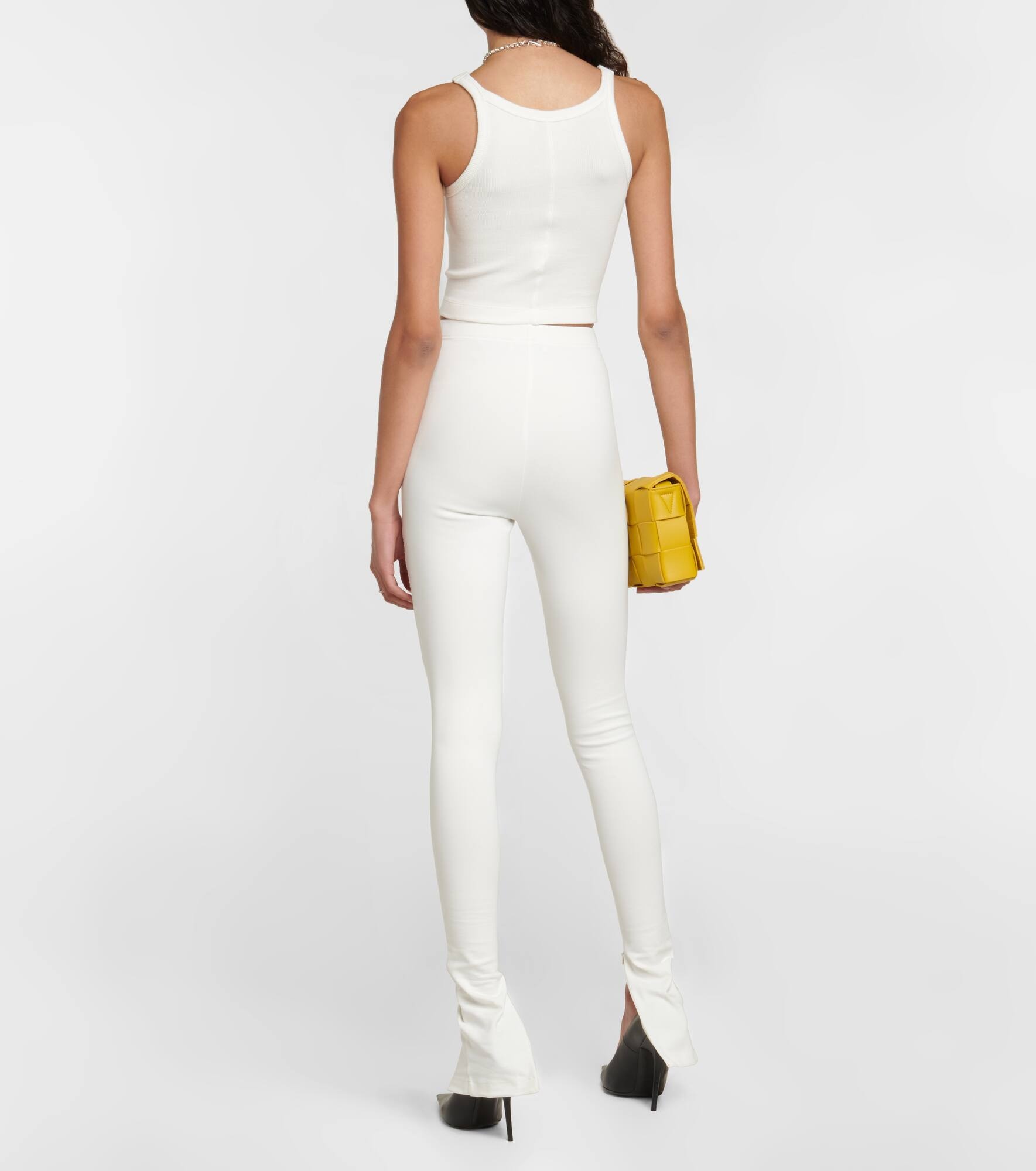 x Hailey Bieber HB cropped cotton-blend tank top - 3