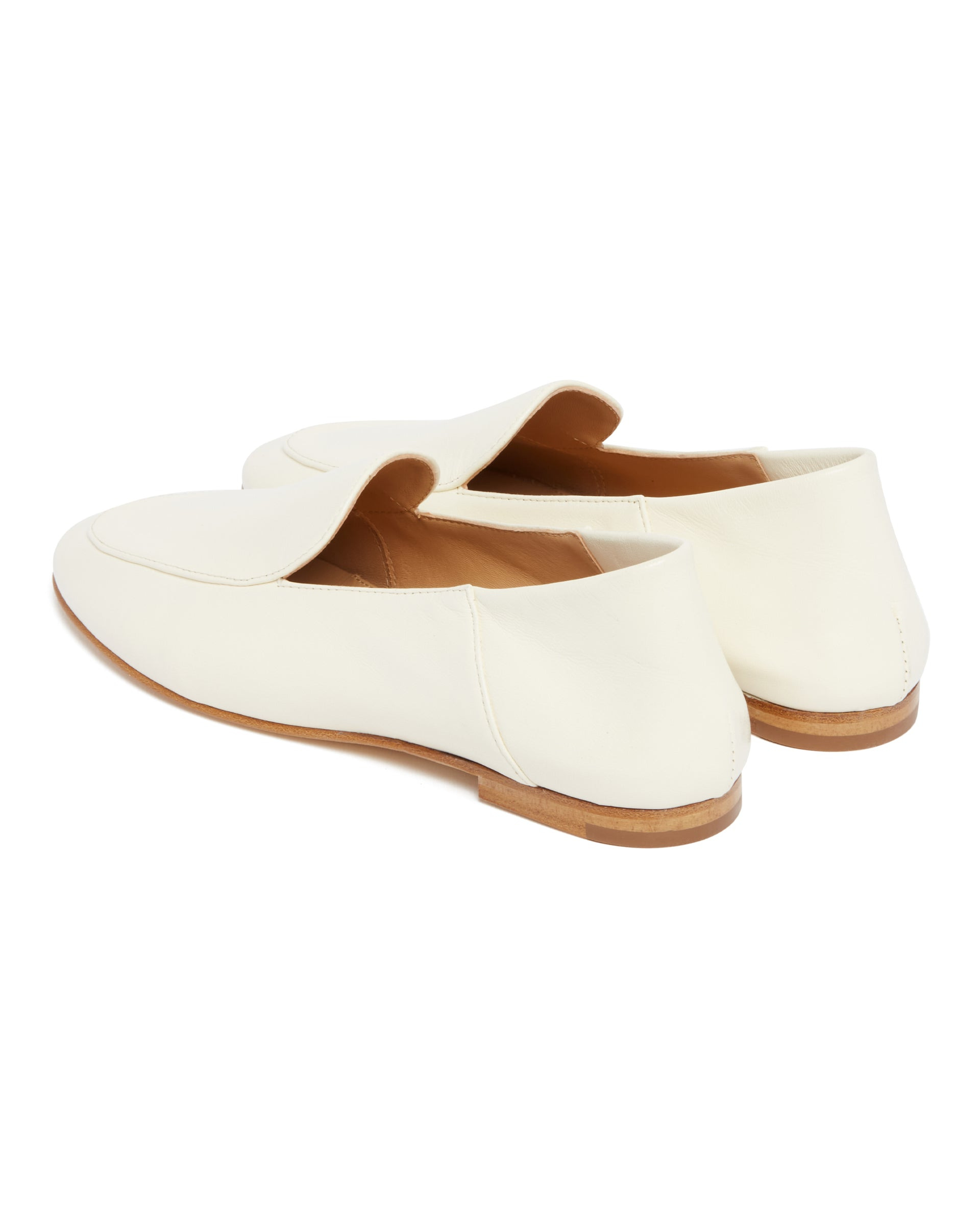 White Gio Leather Loafers - 5