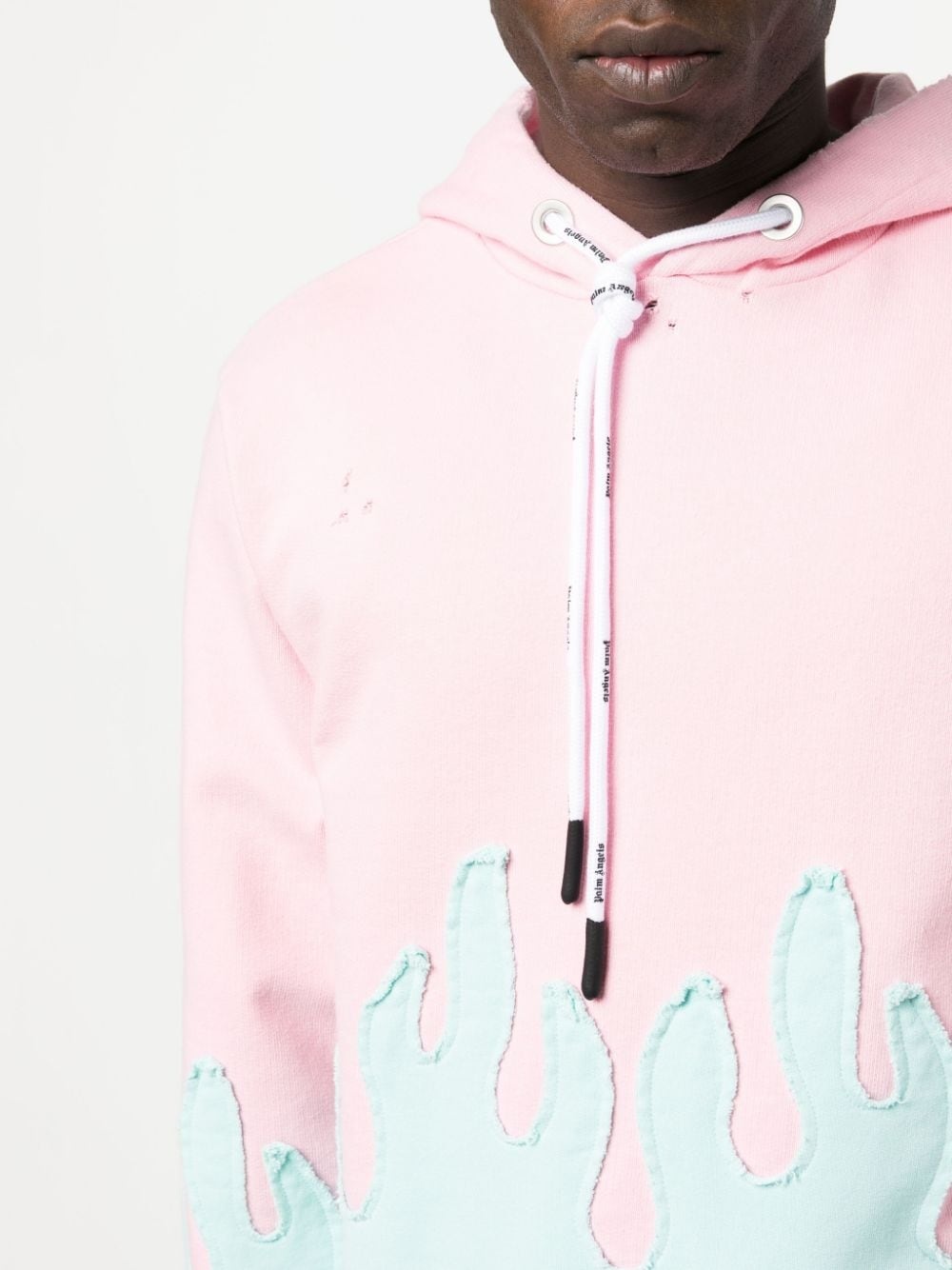 Layered Flames drawstring hoodie - 5