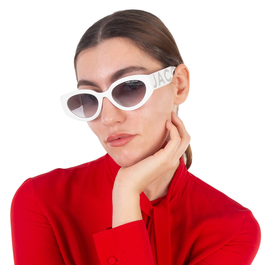 Marc Jacobs Grey Mirrorshade Silver Cat Eye Ladies Sunglasses MARC 694/G/S 0HYM/IC 54 - 2