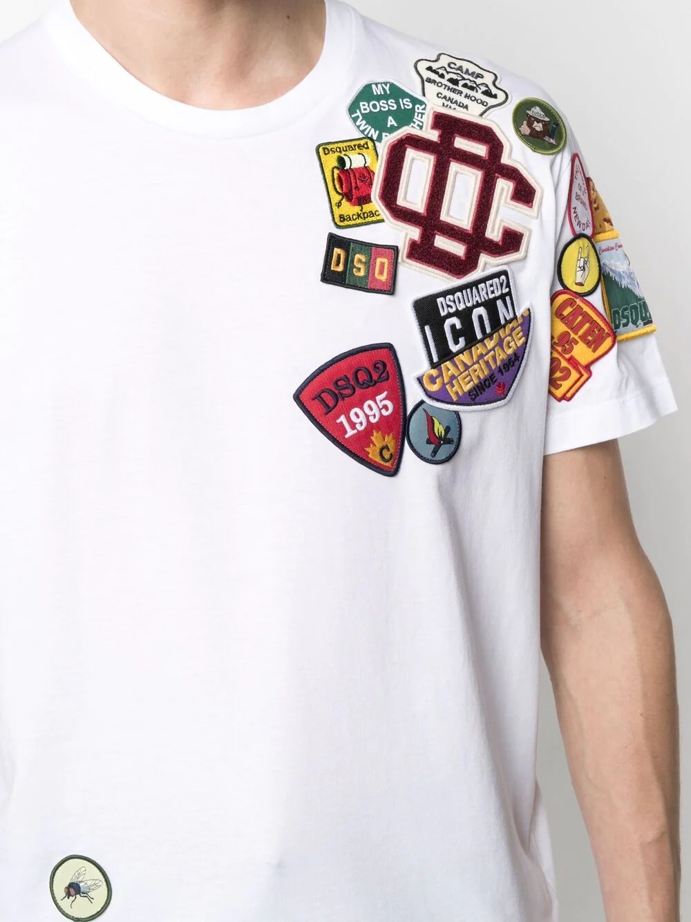 embroidered logo patch T-shirt - 5