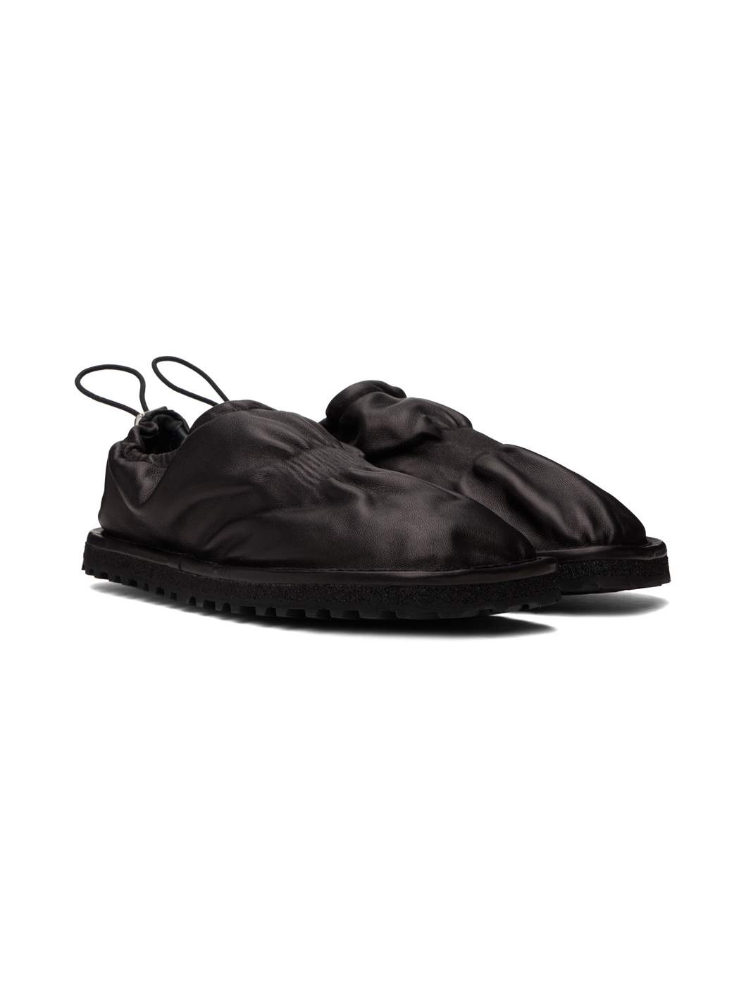 Black Drawstring Slippers - 4
