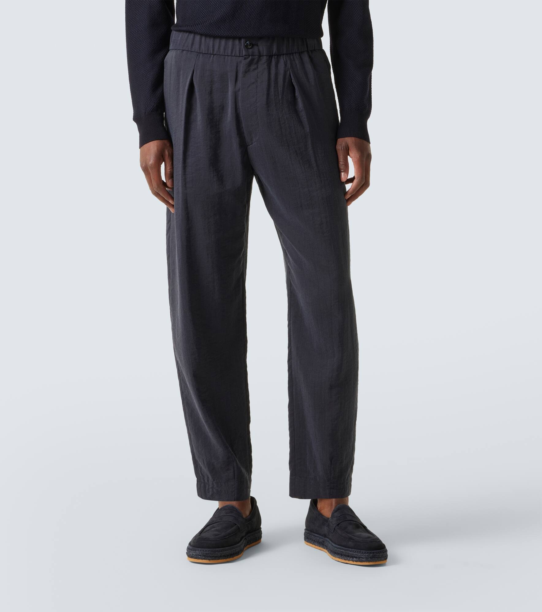 Silk-blend tapered pants - 3