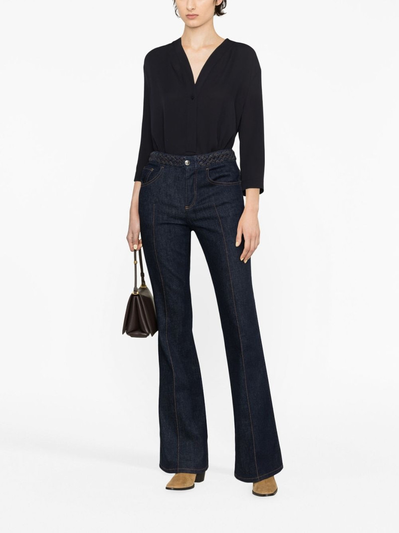GIORGIO ARMANI V-neck silk blouse outlook