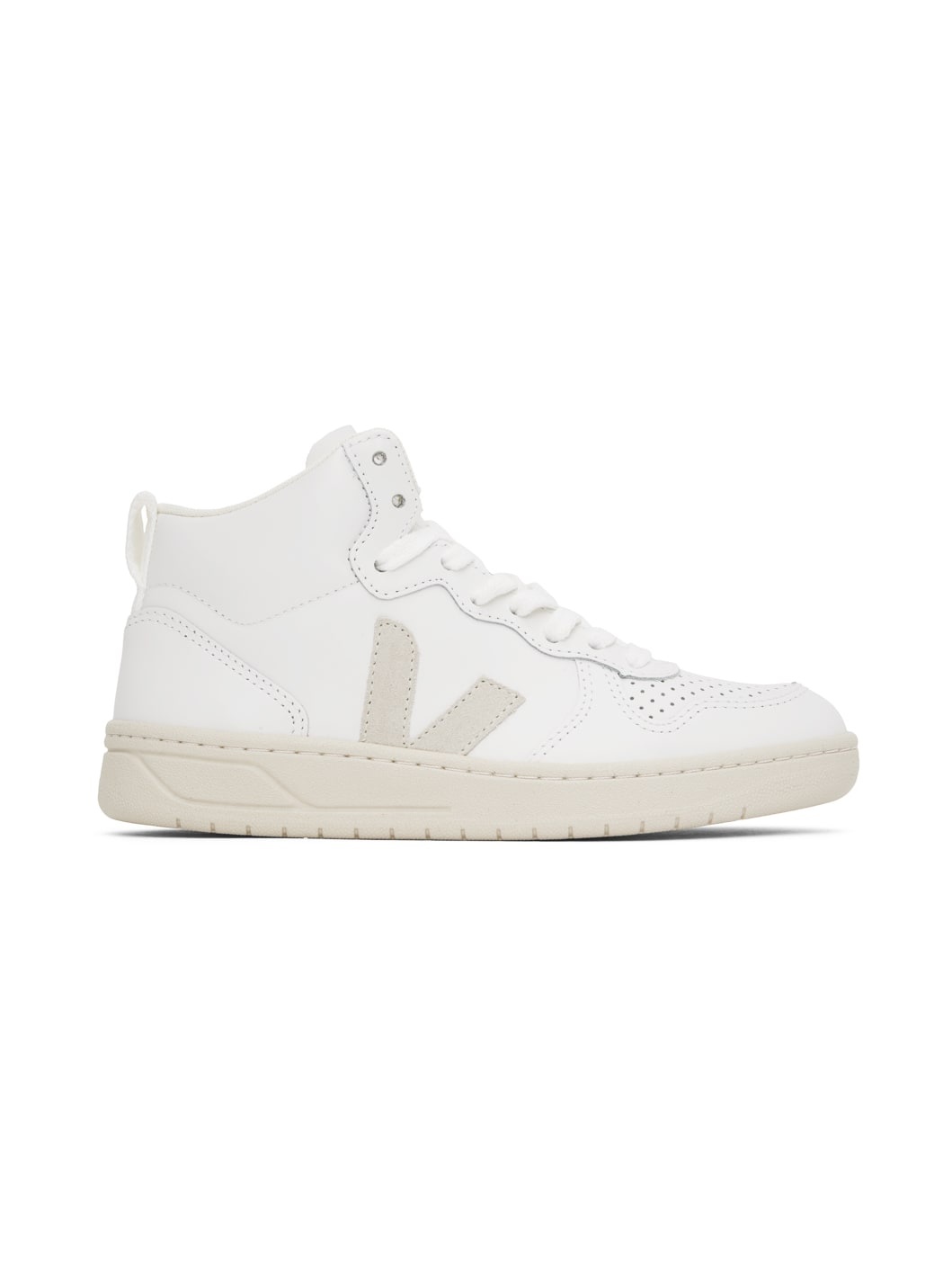 White V-15 Leather Sneakers - 1