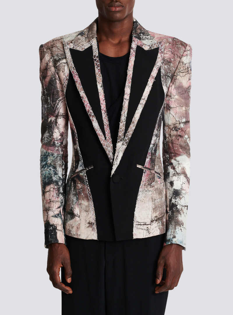 Pastel print cut-out jacket 5