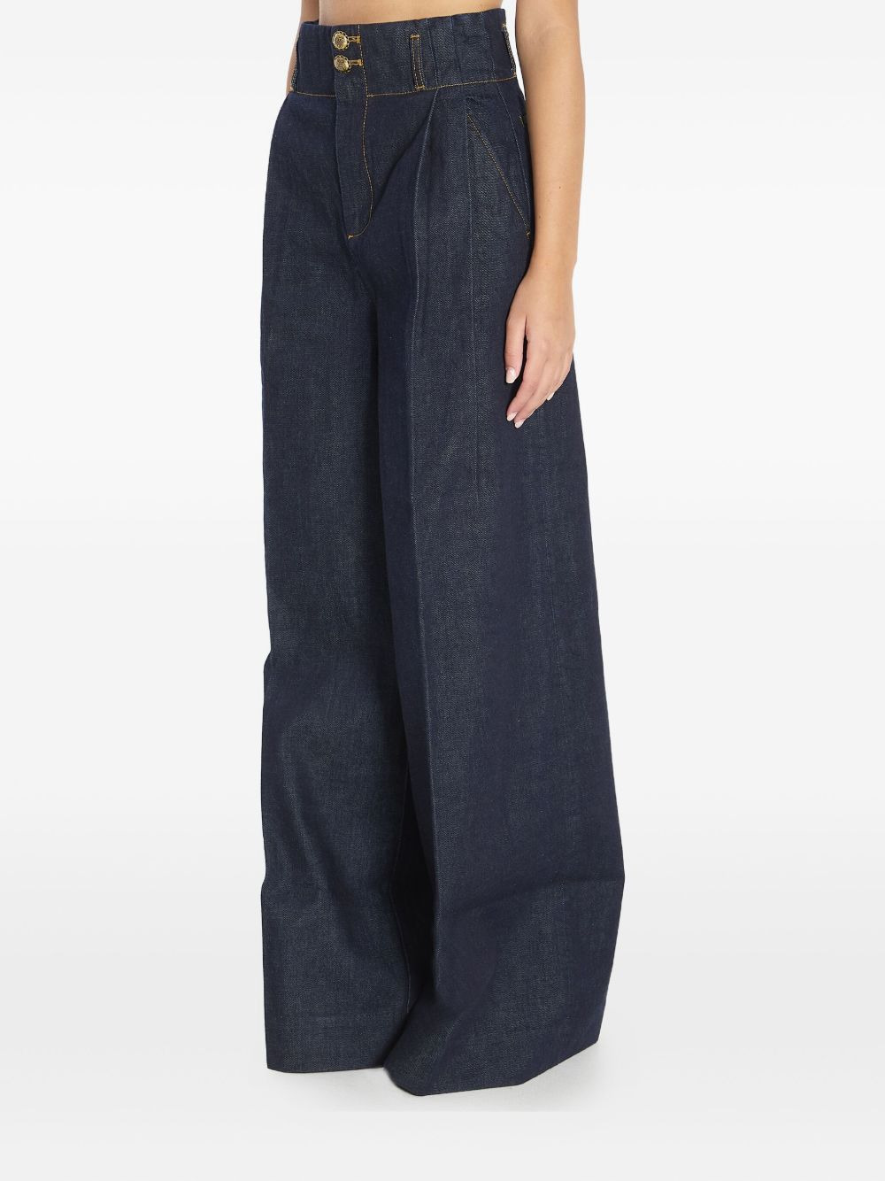 Hypnotic high-waist pleated wide jeans - 3