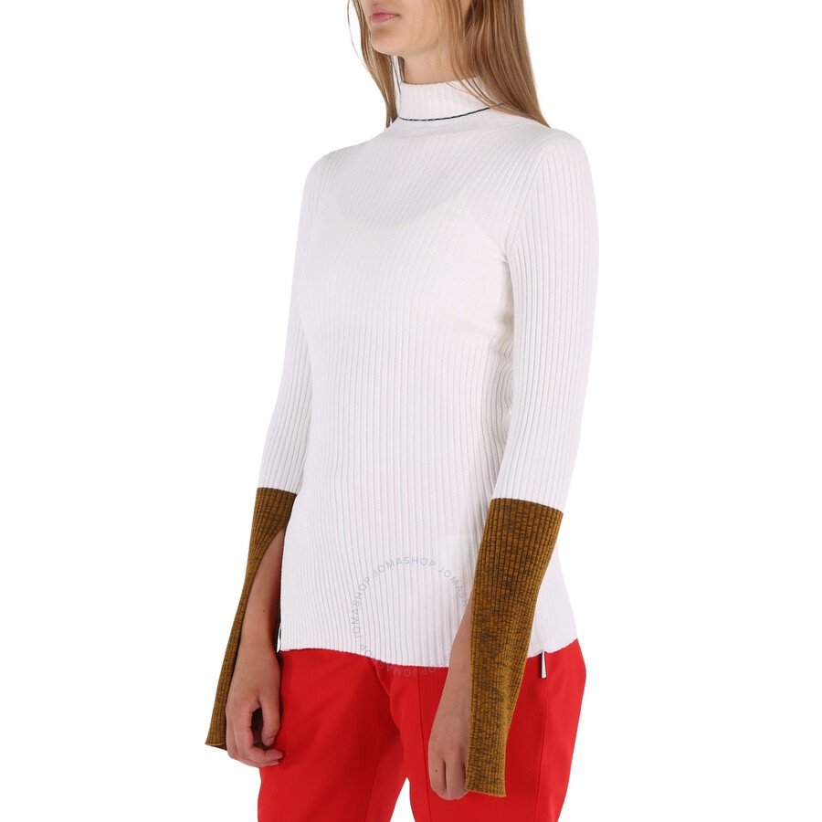 Moncler Ladies 1952 Turtleneck Contrast Cuff Sweater, Size Small - 4