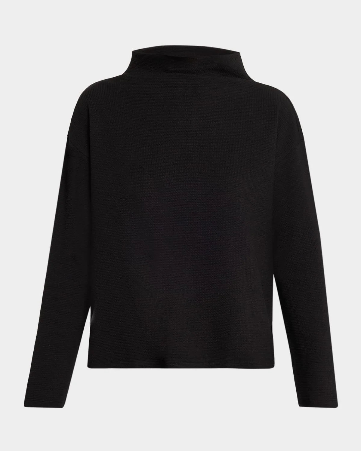Missy Waffle-Knit Funnel-Neck Sweater - 1