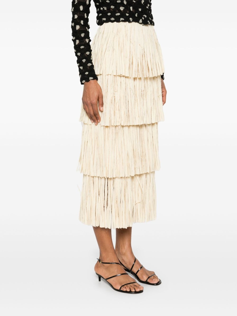 fringed midi skirt - 3