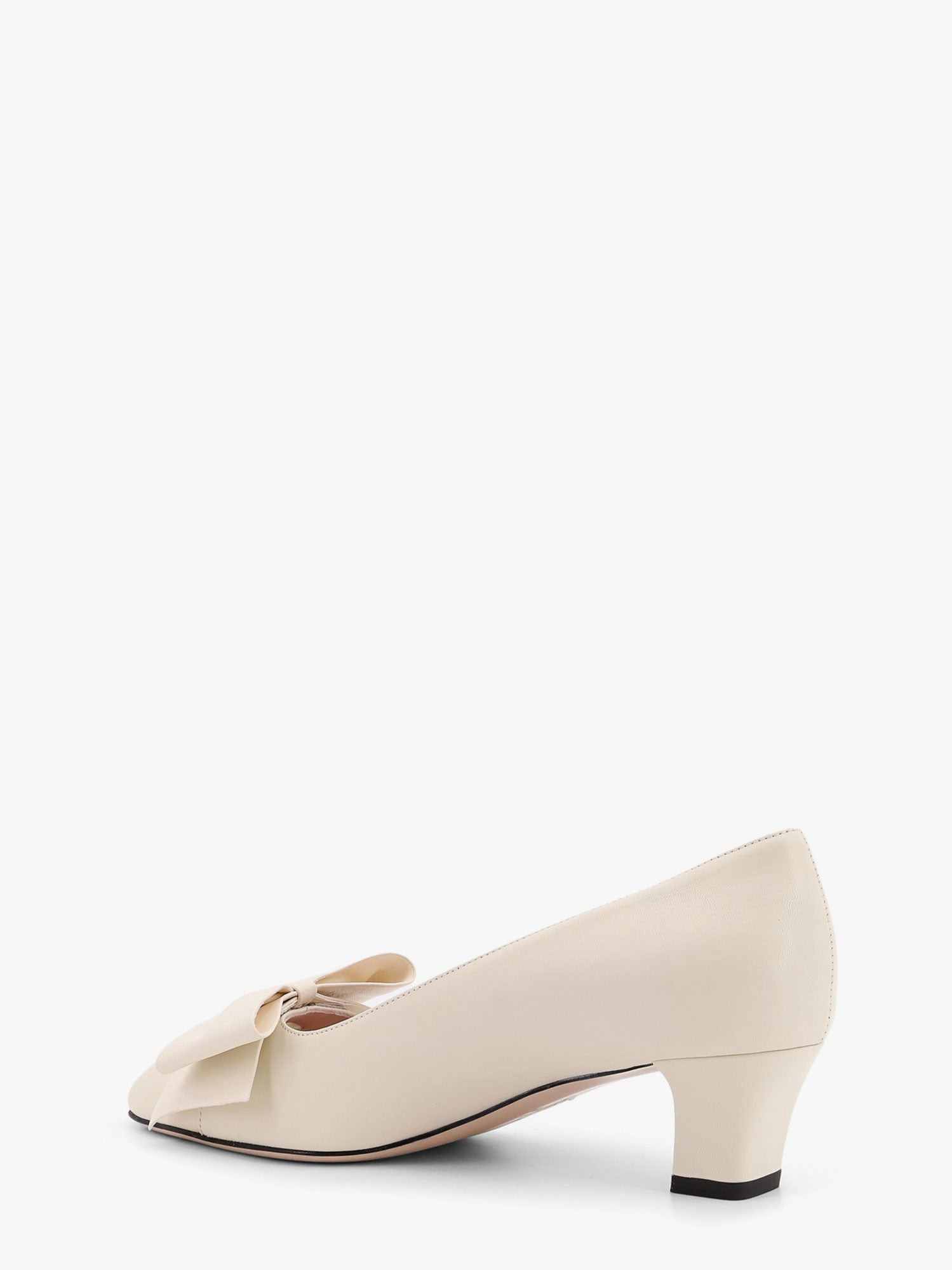Valentino Garavani Valentino Garavani Bowow Leather Dã©Colletã© With Bow Detail - 4