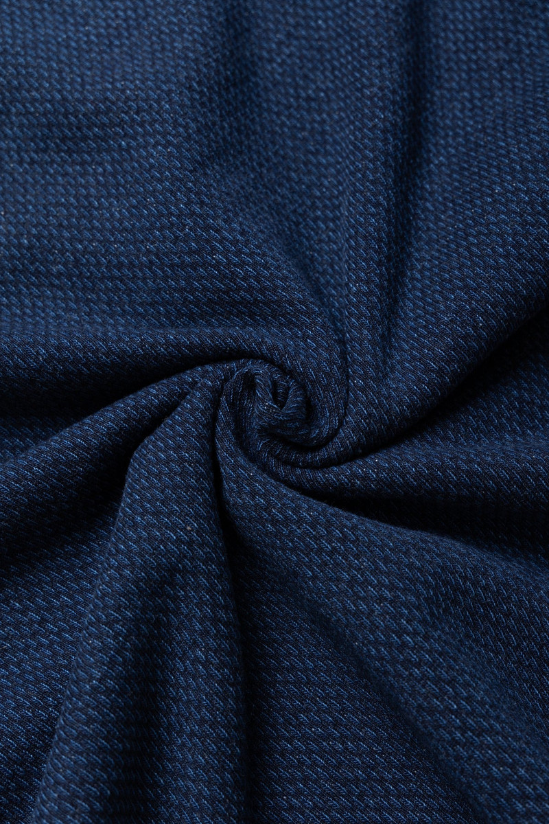 Yarn Dyed Indigo Sweatshirt - Indigo Sashiko 9
