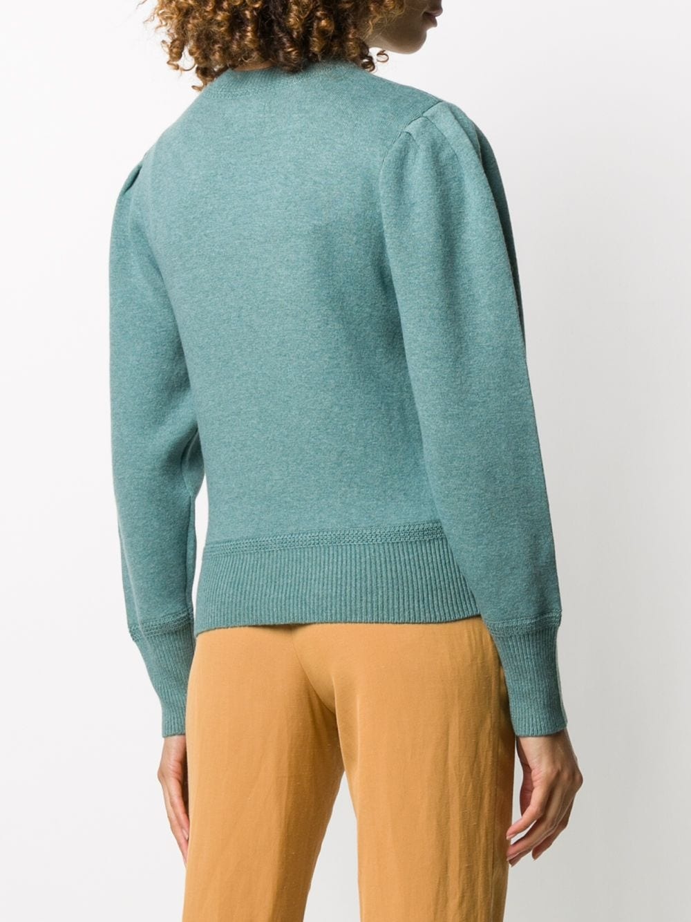 crew neck puff sleeves jumper - 4