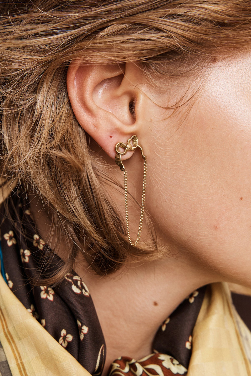 Django Rose & Bow Fringed Earrings 3