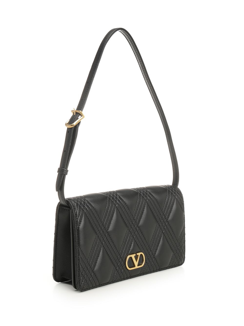 Mini Bag | Quiltie 67 | Nappa Deluxe/A.Brass Logo Small Leather Goods Black - 2