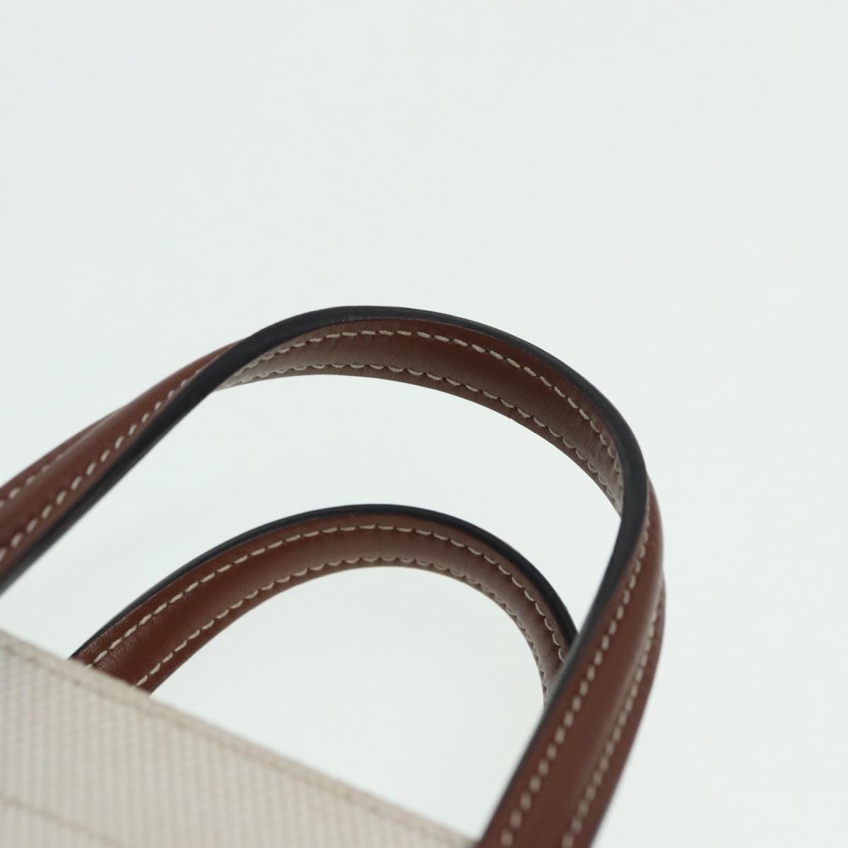 Burberry Hand Bag Canvas Leather Beige - 14