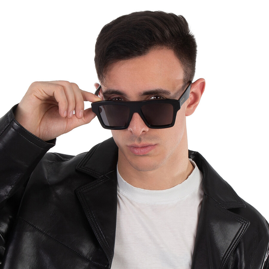 Gucci Solid Grey Rectangular Men's Sunglasses GG0962S 005 55 - 2