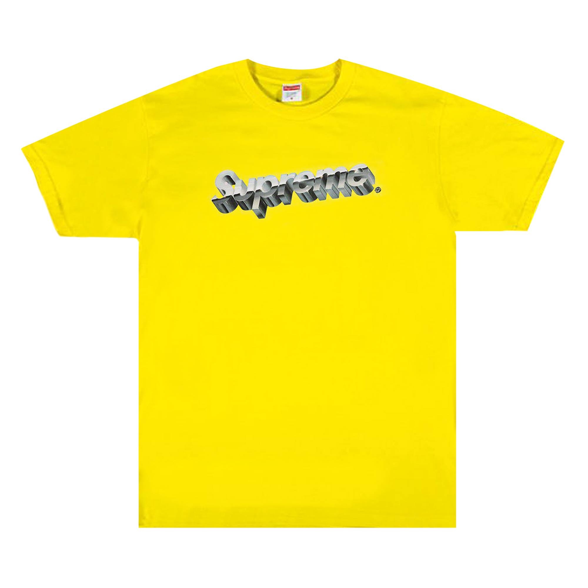 Supreme Chrome Logo Tee 'Yellow' - 1