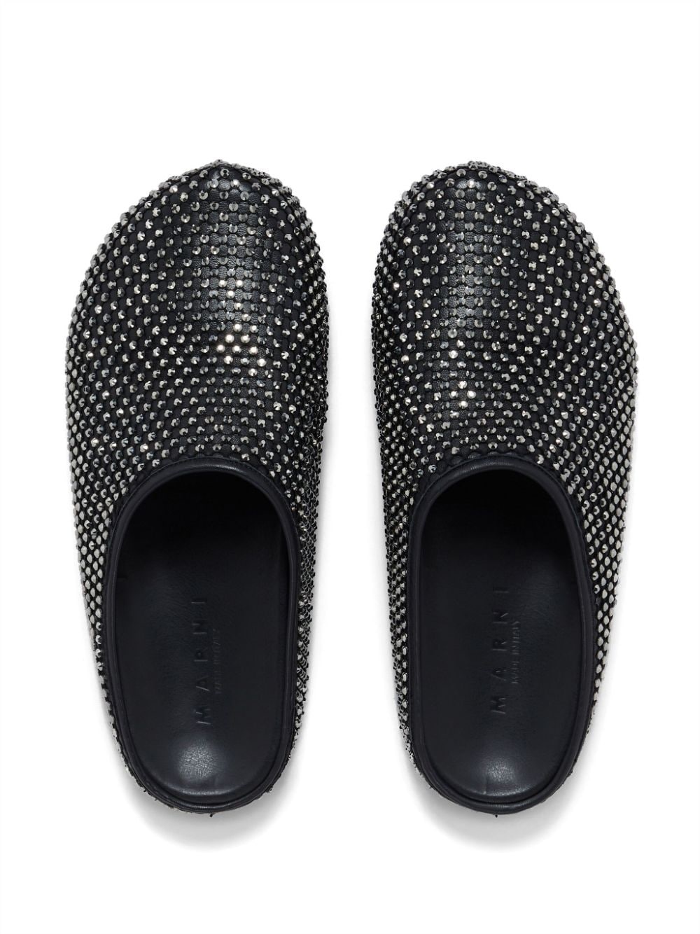 crystal-embellished leather sandals - 4