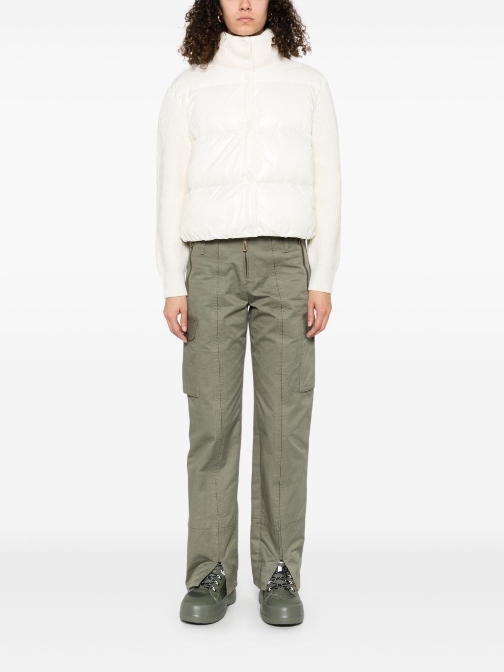 knitted-panels jacket - 2