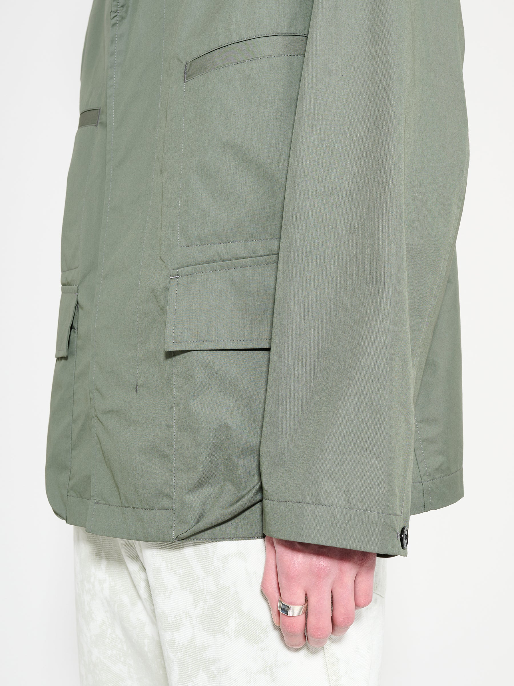LEMAIRE 4 POCKET OVERSHIRT ASH GREY - 6