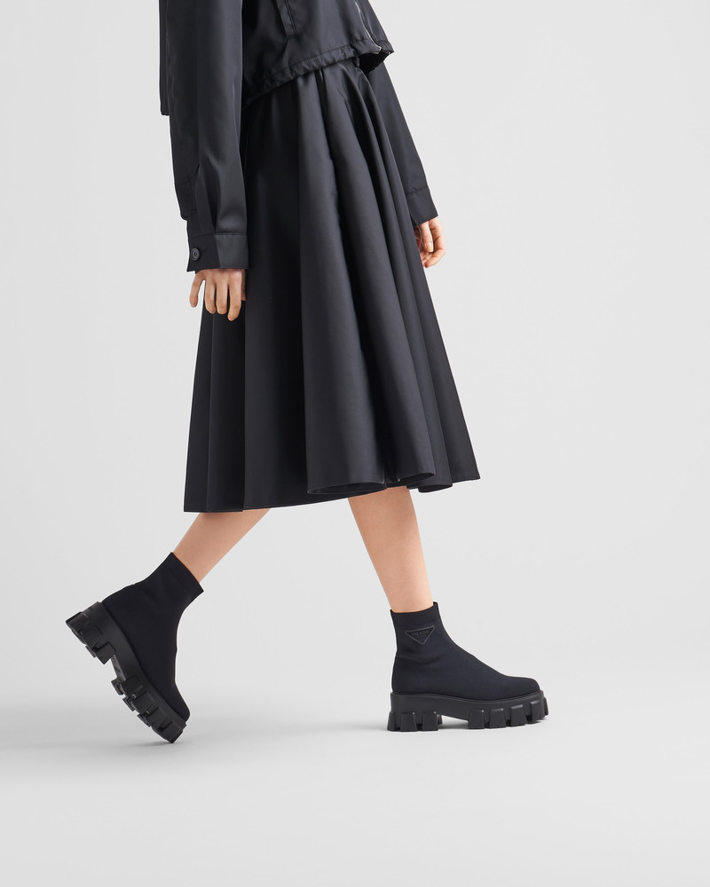 Prada Monolith knit booties outlook