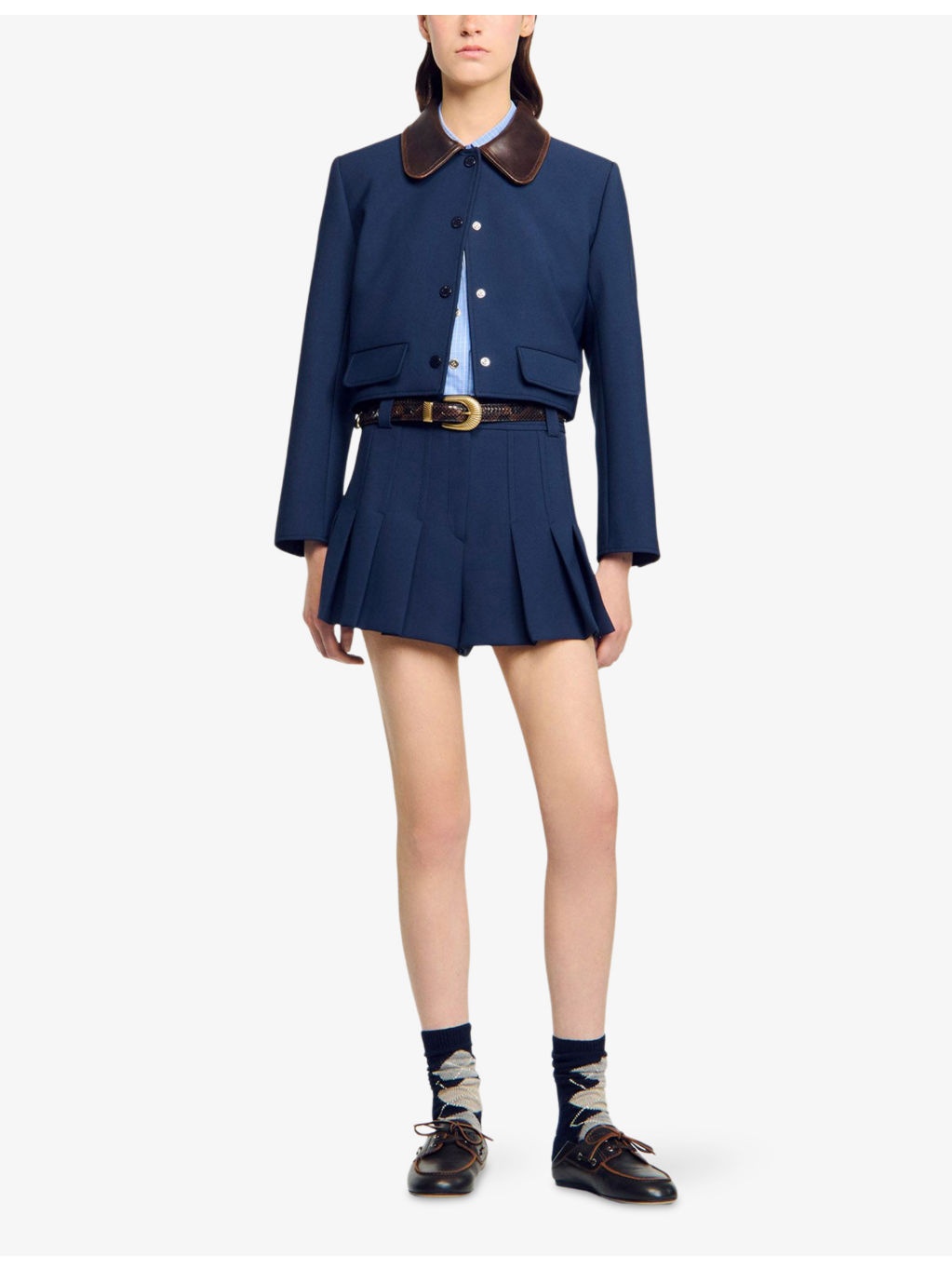 High-Rise Pleated Stretch-Woven Shorts - 2