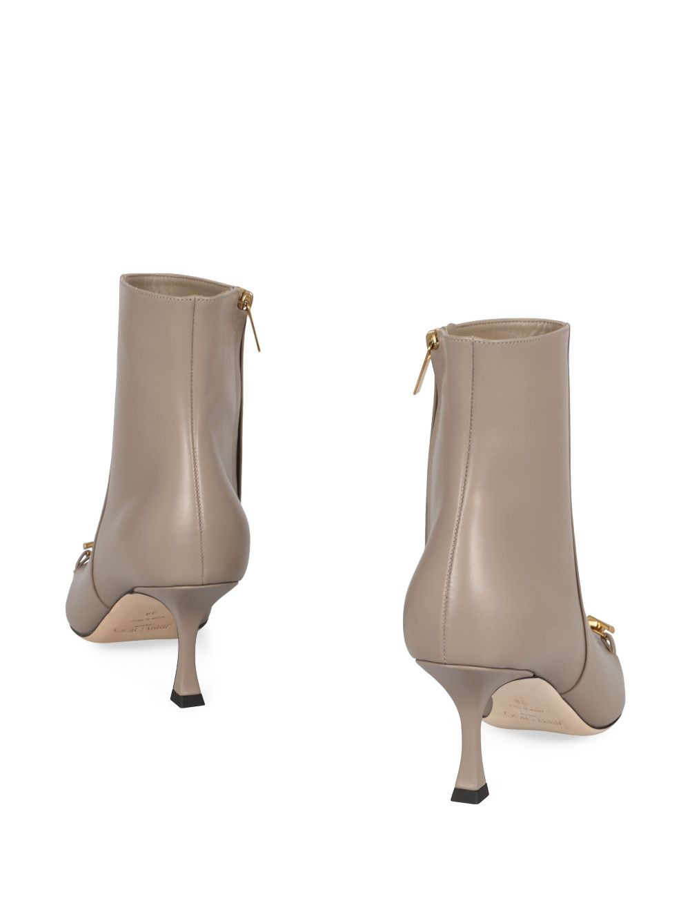 70mm pointed-toe leather boots - 3