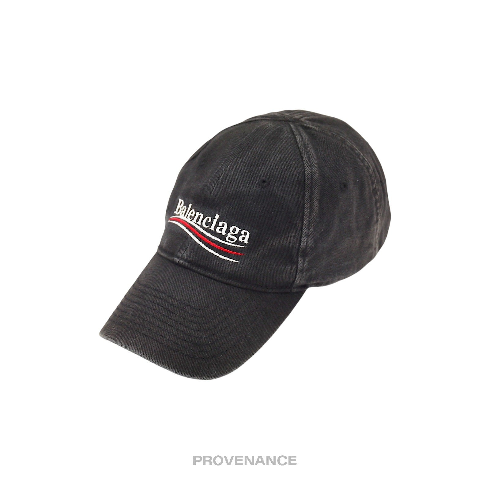 Balenciaga Political Campaign Cap Hat - Washed Black - 2