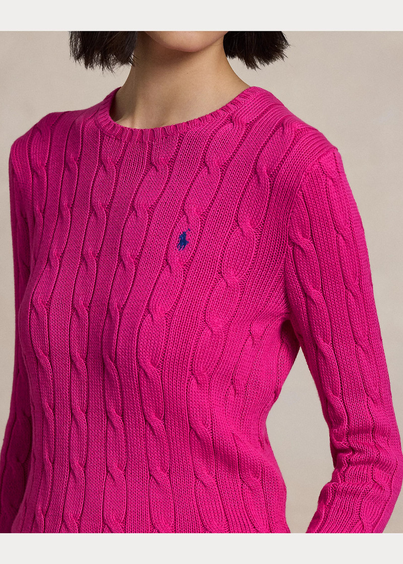 Cable-Knit Cotton Crewneck Sweater 5