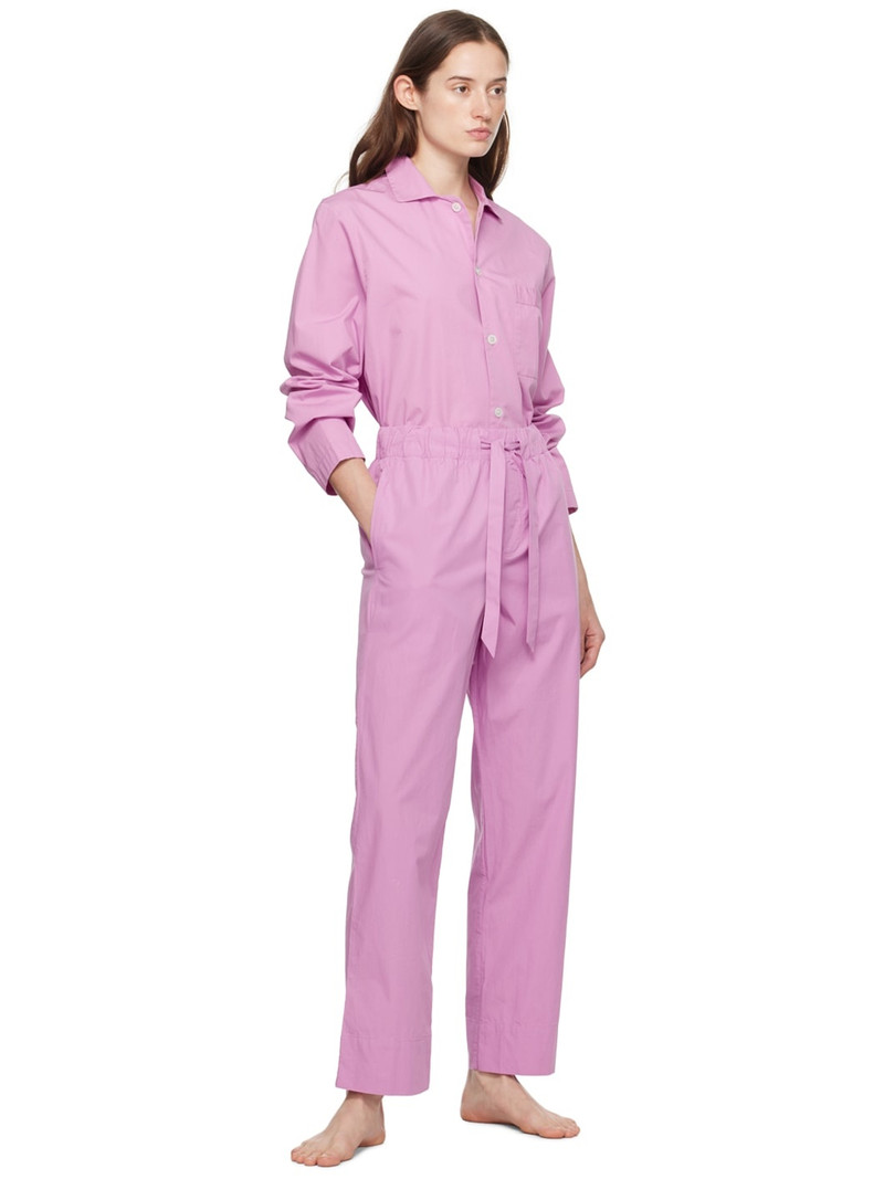 TEKLA Pink Drawstring Pyjama Pants outlook