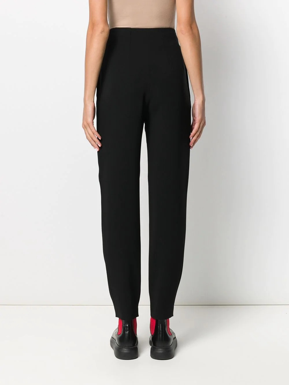 cropped straight-leg trousers - 4