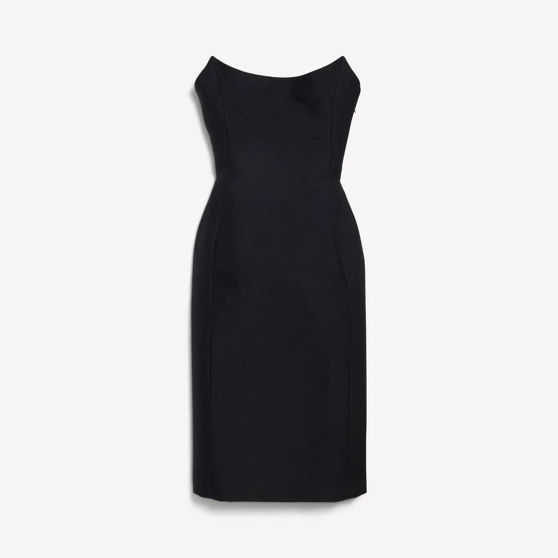 Women's Midi Bustier Dress in Black - 1