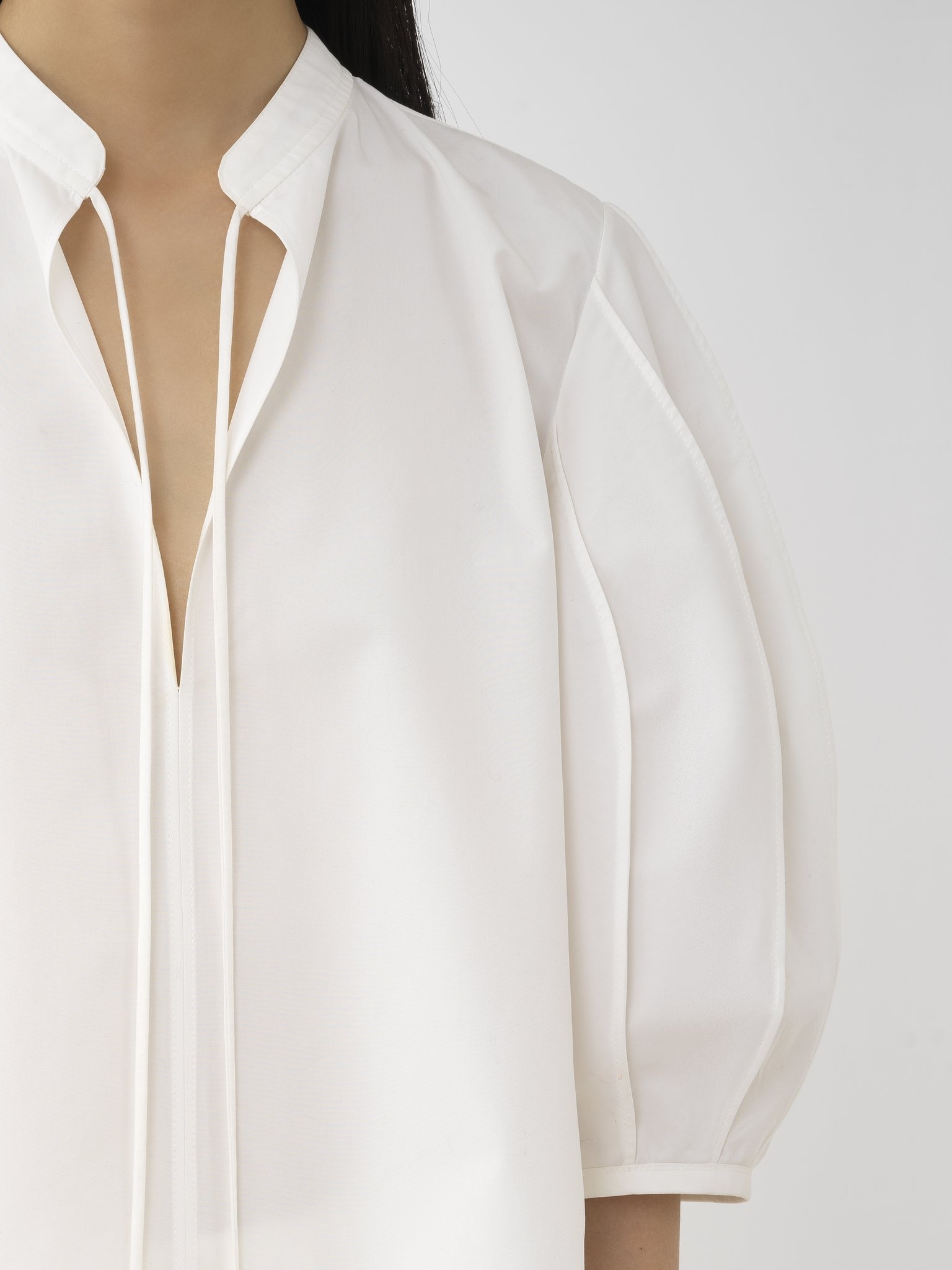 TIE-DETAIL TUNIC SHIRT - 7