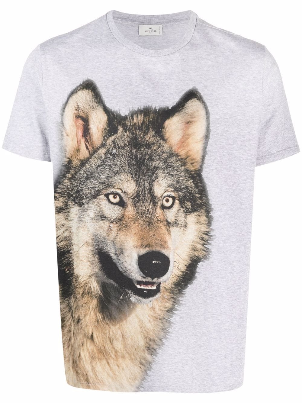 wolf-print cotton T-shirt - 1